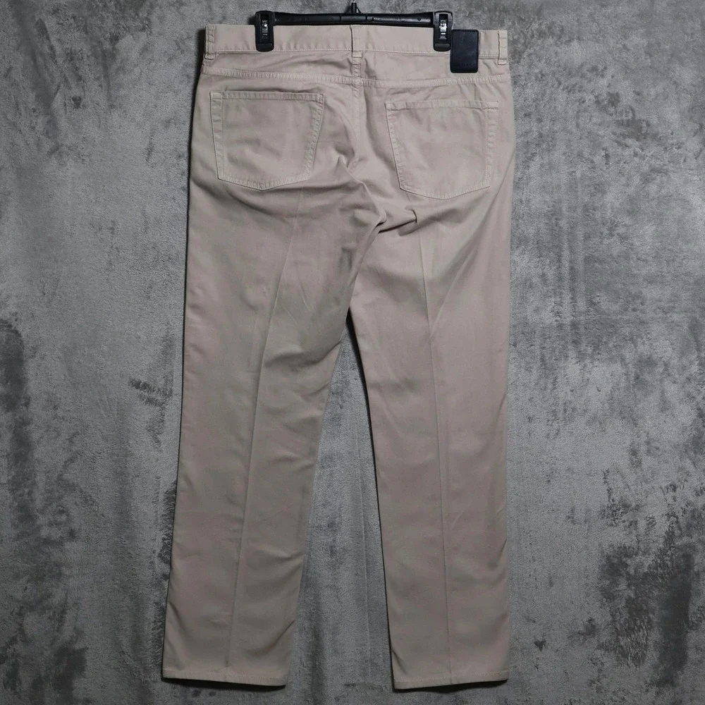 Canali Pants Mens 36x32 Beige Chino Regular Fit Cotton Blend Preppy Italy Made
